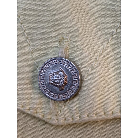 VTG 90s Versace Jeans Signature Mens Button-Up Cotton Shirt Size S Italy  RAA104 - Picture 6 of 9